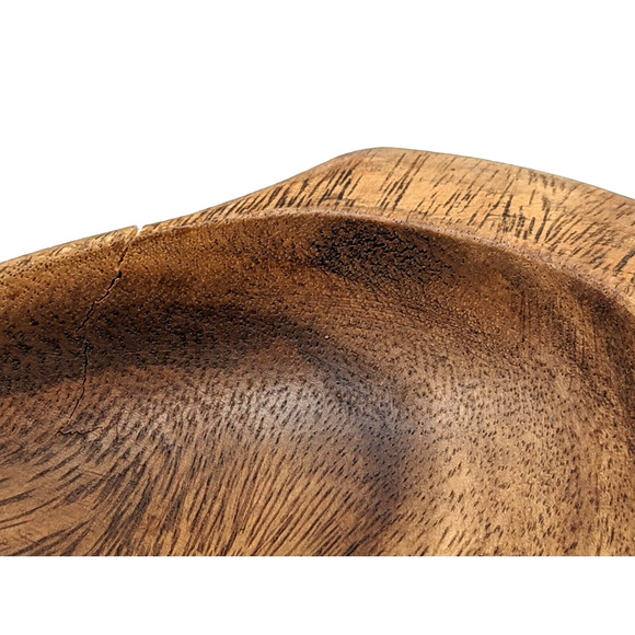 Leilani Monkey Pod Wood Tray Hand Crafted Three Parts Mid Century Philippines - Picture 12 of 12